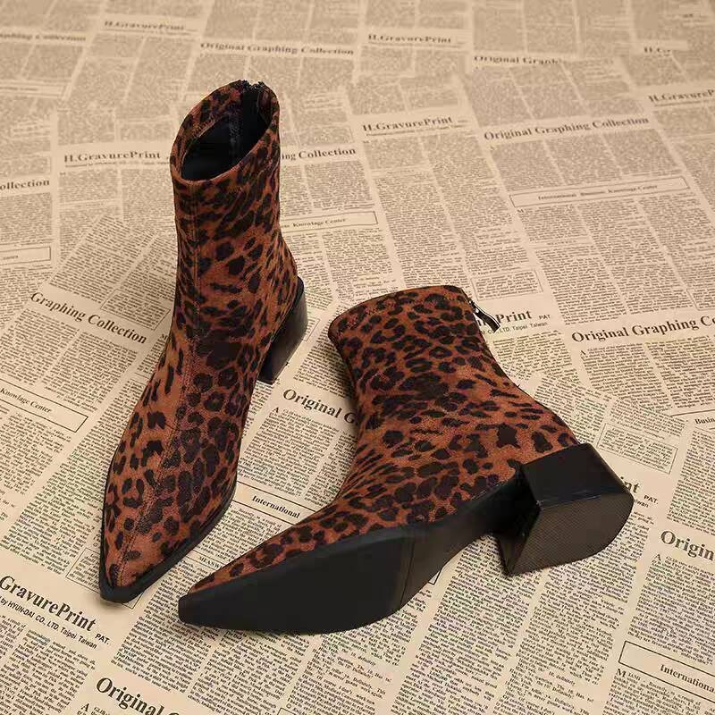 Vintage Women'S Formal Wear - Novas Botas de Salto Baixo Femininas