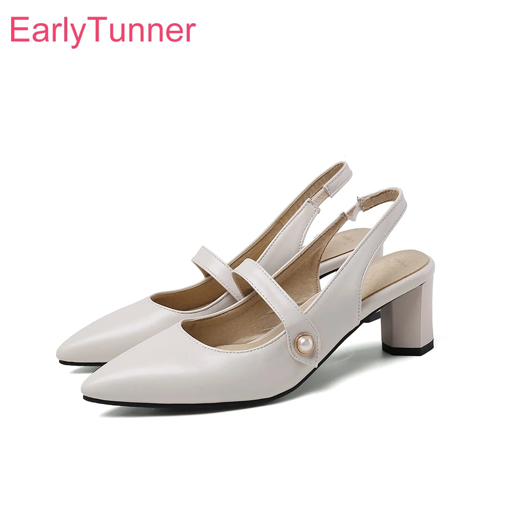 Slingback Heel Formal - Novas Sandálias Elegantes Bege e Pretas