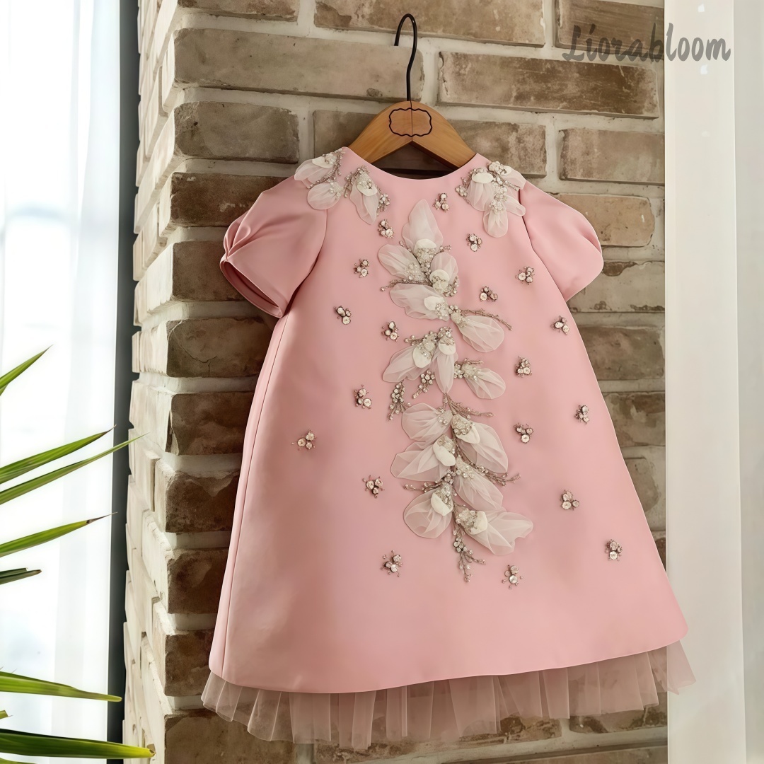 Women Formal Wear H&M - Vestido de Festa Infantil Rosa Elaboradamente