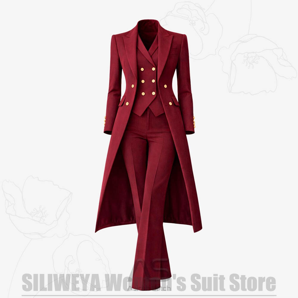 Women Formal Wear Outfits - Conjunto Feminino de 3 Peças: Casaco
