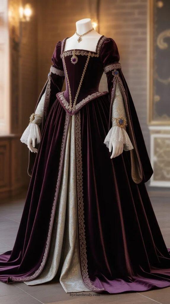 Vintage Women'S Formal Wear - Vintage duquesa roxo vestido de baile