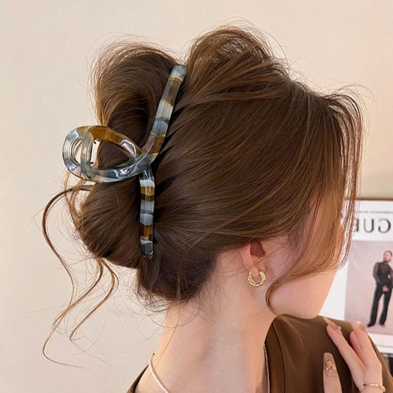 Cor bloqueada garra cabelo ant - Formal Wear Hairstyles For Women avaliação e preço