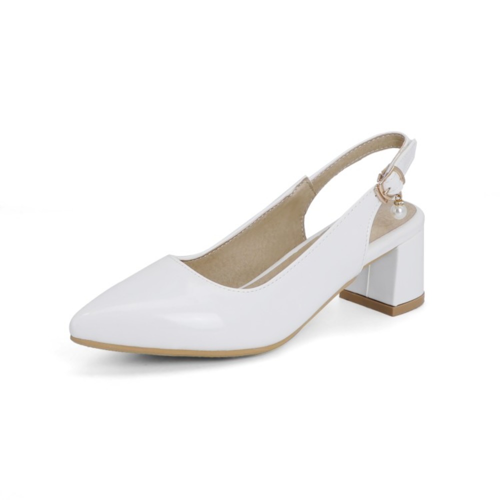 Sapatos de Salto Alto em Couro - Slingback Heel Formal avaliação e preço