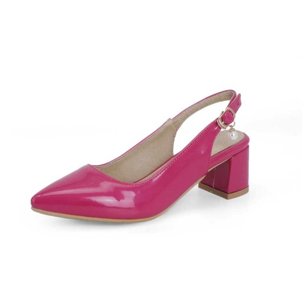 Sapatos de Salto Alto em Couro - Slingback Heel Formal avaliação e preço