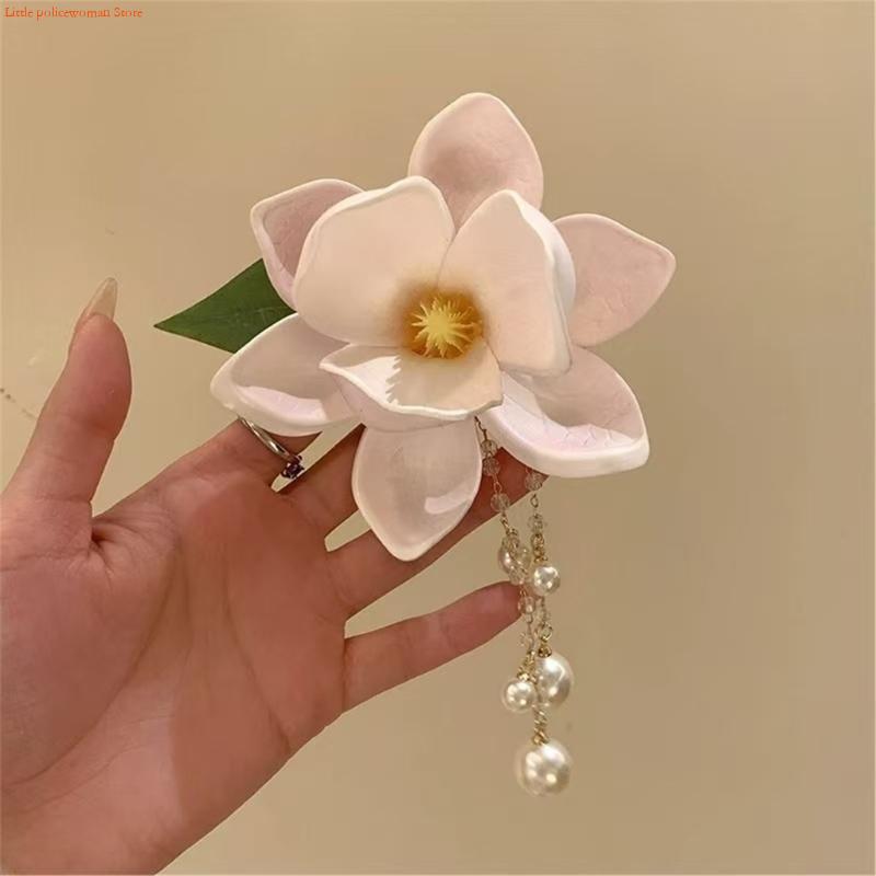 F92d elegante magnólia flor gr - Formal Wear Hairstyles For Women avaliação e preço