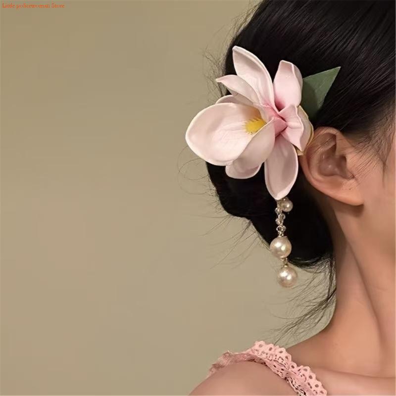 F92d elegante magnólia flor gr - Formal Wear Hairstyles For Women avaliação e preço