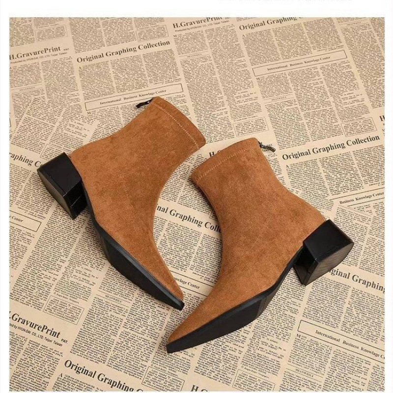 Novas Botas de Salto Baixo Fem - Vintage Women'S Formal Wear avaliação e preço