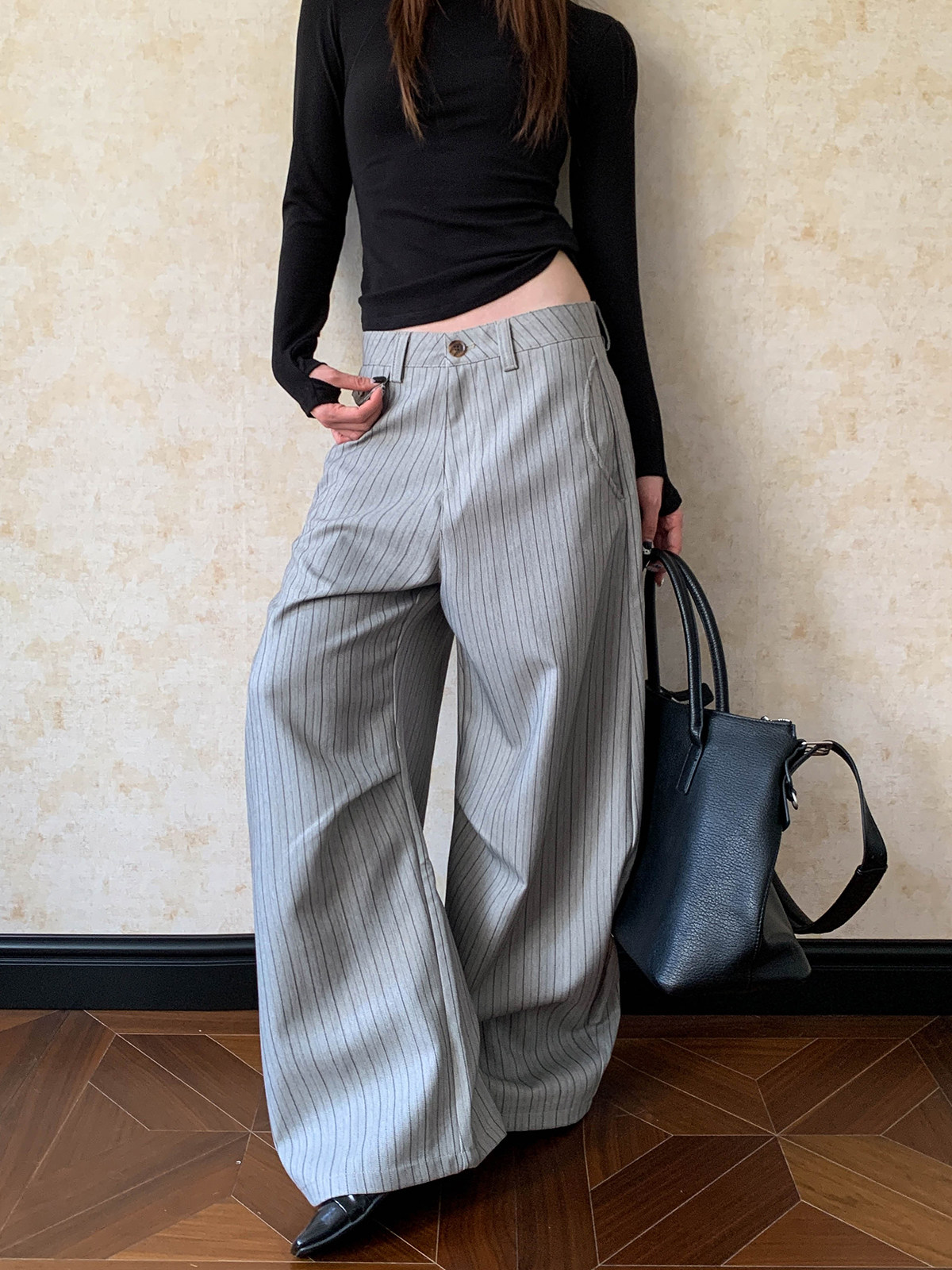 Calças Casuais Unissex Estilo  - Tailored Trouser Wide avaliação e preço
