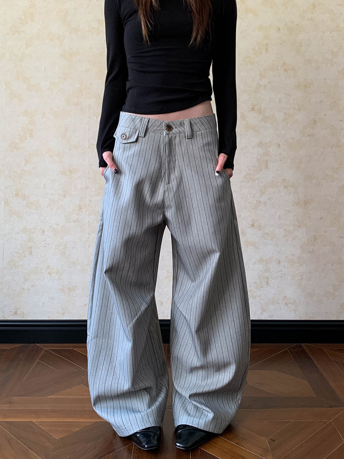 Calças Casuais Unissex Estilo  - Tailored Trouser Wide avaliação e preço