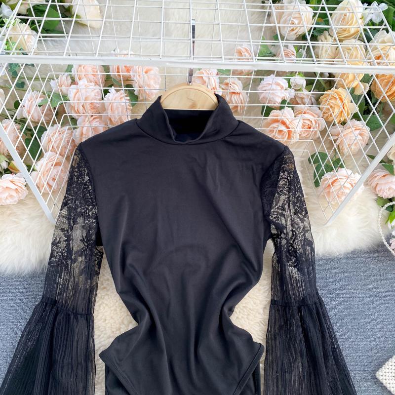 Macacão de gola alta lanterna  - Women'S Formal Wear Jumpsuit avaliação e preço