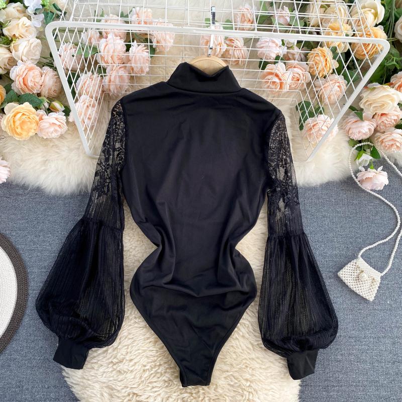 Macacão de gola alta lanterna  - Women'S Formal Wear Jumpsuit avaliação e preço