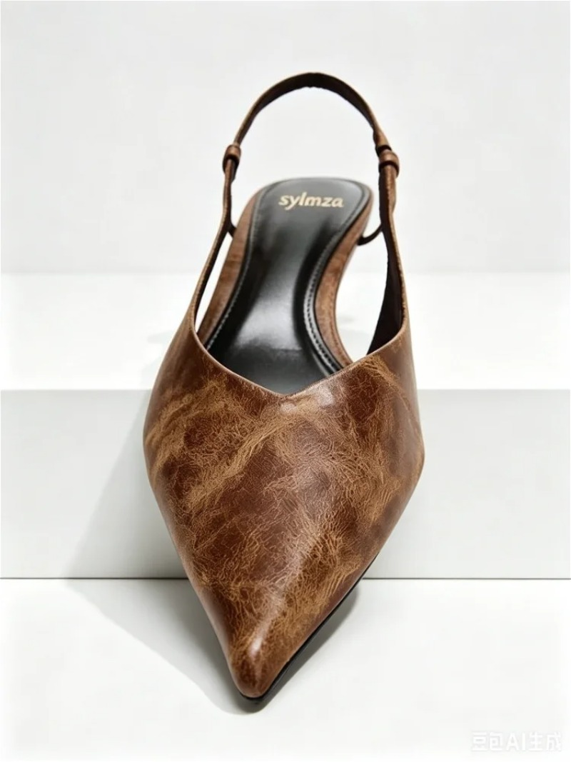 Retro marrom gatinho salto des - Slingback Heel Formal avaliação e preço