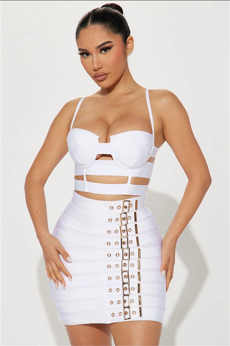 Preto branco bandagem vestido  - Women Formal Wear Belt avaliação e preço